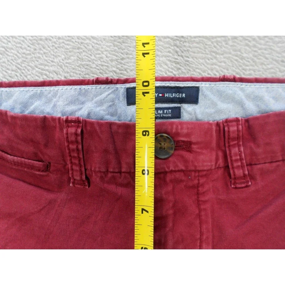 Tommy Hilfiger Chino Pants Mens Sz. 31x32 (29x29) Actual Straight Leg Red